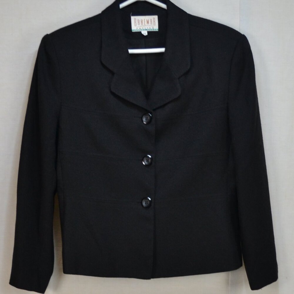 Vintage Cropped Y2K black  Blazer office core careers Made in Canada Grunge